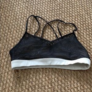ALO yoga black mesh bra